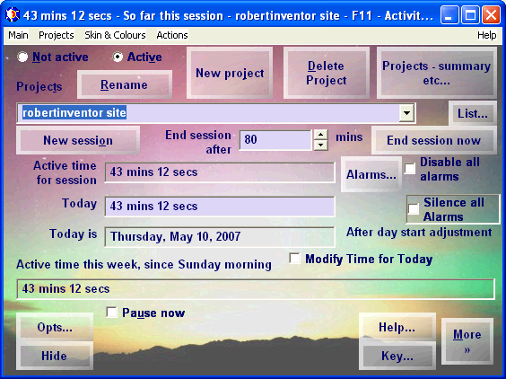 Work Log & Activity Timer screenshot