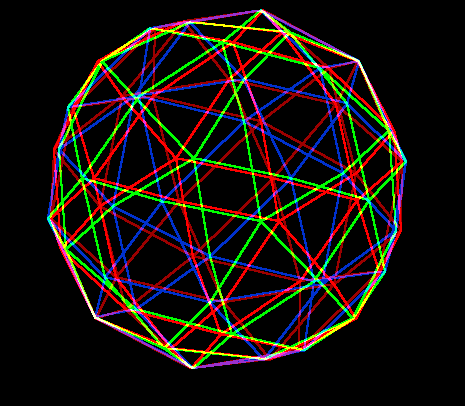 First geodesic subdivision of the icosahedron